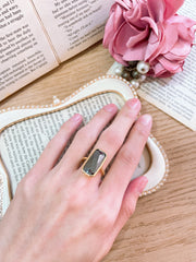 Hematite Rectangle Ring - GF