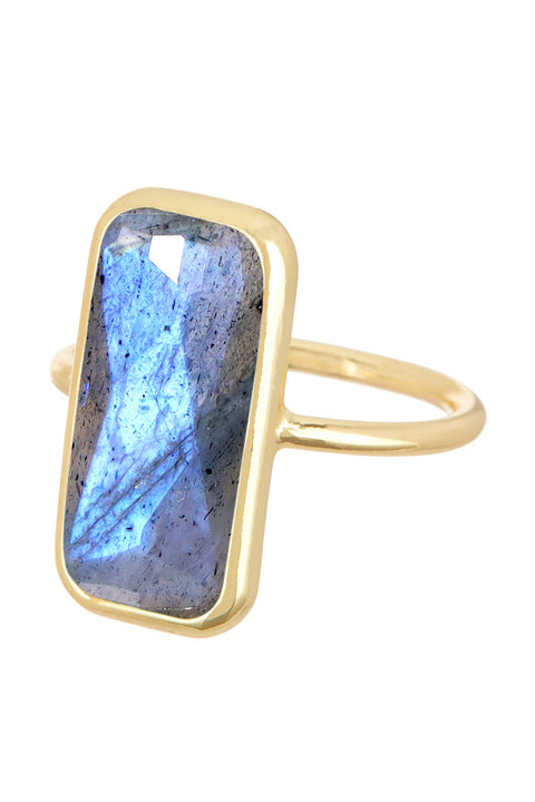 Labradorite Rectangle Ring - GF