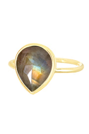 Labradorite Teardrop Ring - GF