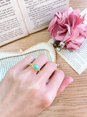 Amazonite Cab Ring - GF