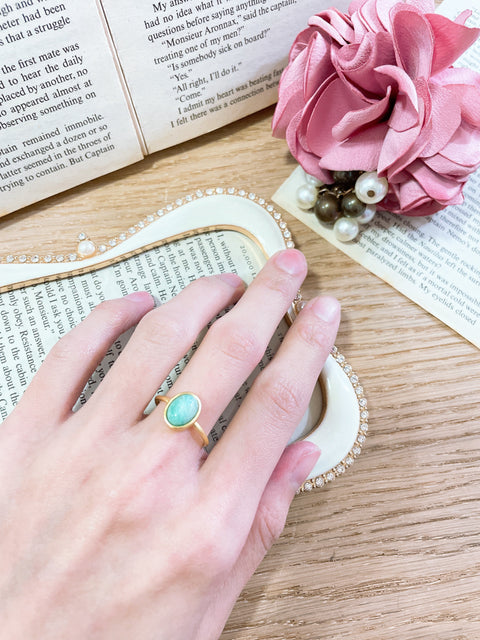 Amazonite Small Cab Ring - GF