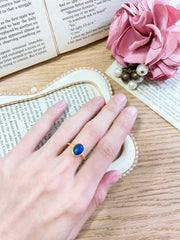 Lapis Small Cab Ring - GF