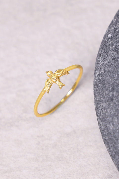 Sterling Silver Vermeil Bird Ring - VM