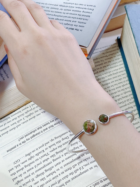 Unakite Orbit Cuff Bracelet - SF