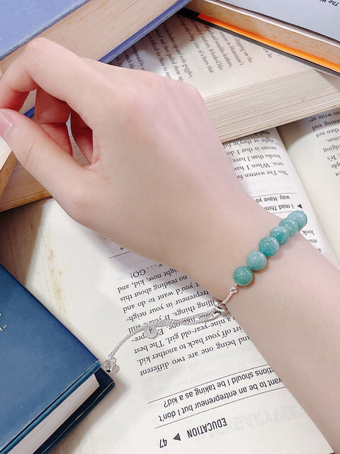 Amazonite Beaded Slider Bracelet - SF