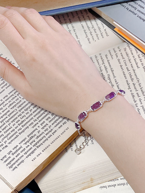 Amethyst Link Bracelet - SF