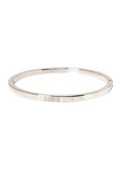 Sterling Silver Hinged Bangle Bracelet - SS