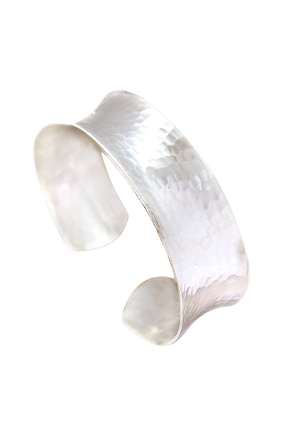 Sterling Silver Hammered Cuff Bracelet - SS