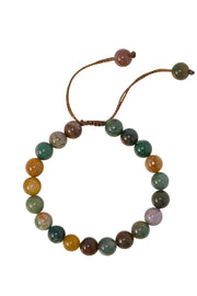 Mixed Jasper Mala Beads Adjustable Bracelet