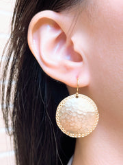 Hammered Texture Goa Earrings - GF