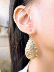 Hammered Drop Earrings - GF