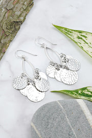 Daisy Disc Chandelier Drop Earrings - SF