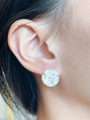 Hammered Disc Post Earrings - SF