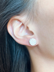 Round Wave Post Earrings - SF