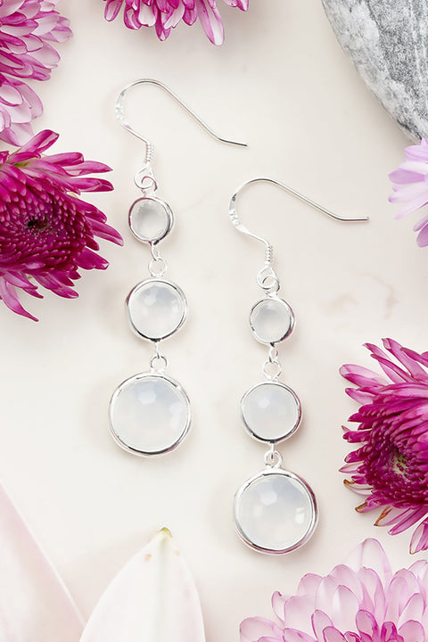 Moonstone Crystal Stephanie Earrings - SF