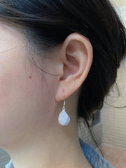 Blue Lace Agate Teardrop Earrings - SF