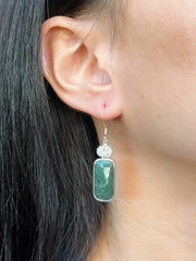 Moss Agate Drop Earrings - SF