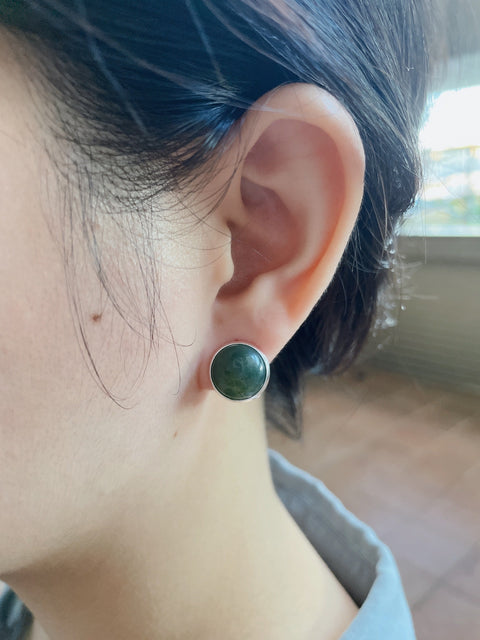 Moss Agate Clip On Earrings - SF