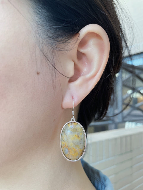 Crazy Lace Agate Statement Earrings - SF