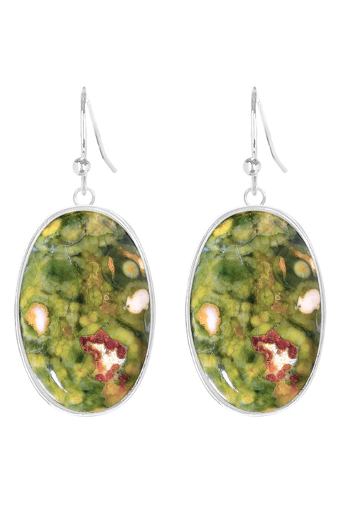 Rhyolite Jasper Statement Earrings - SF