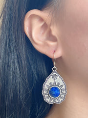 Lapis Vintage Drop Earrings - SF