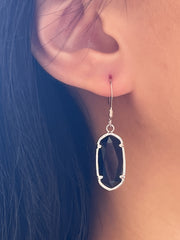 Black Onyx Casey Drop Earrings - SF