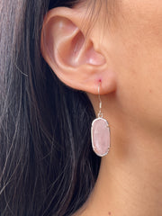 Rose Quartz Casey Drop Earrings - SF