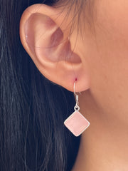 Rose Quartz Rachel Drop Earrings - SF