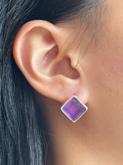 Amethyst Rachel Post Earrings - SF