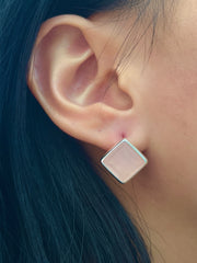 Rose Quartz Rachel Post Earrings - SF