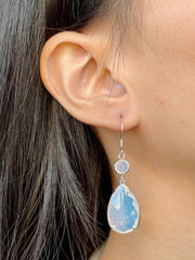 Moonstone Crystal Stephanie Earrings - SF