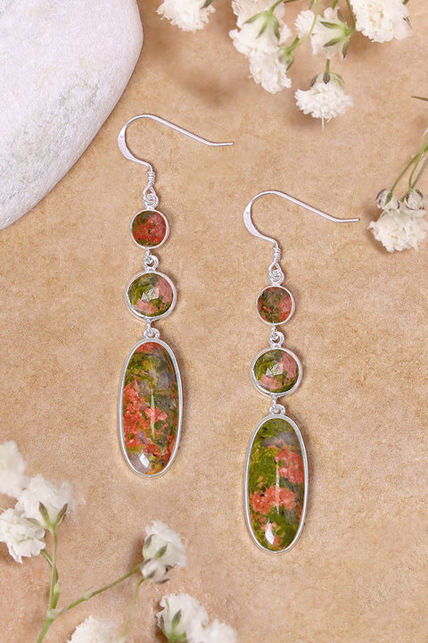 Unakite Angelica Statement Earrings - SF