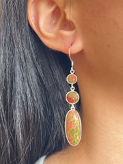 Unakite Angelica Statement Earrings - SF