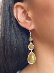 Unakite Statement Earrings - SF