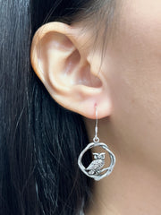 Owl Drop Earrings - SF