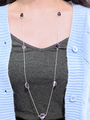 Amethyst Long Station Necklace - SF