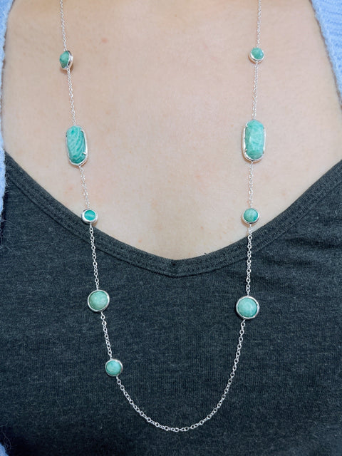 Amazonite Ashley Station Necklace - SF