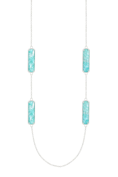 Amazonite 24" Station Necklace - SF