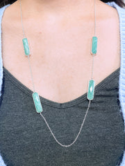 Amazonite 24" Station Necklace - SF