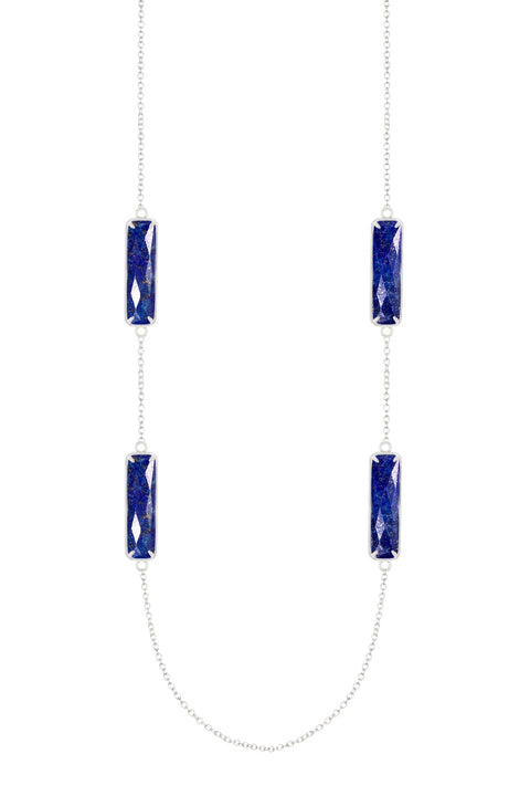 Lapis 24" Station Necklace - SF