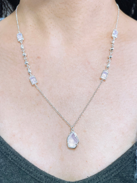 Moonstone Crystal Pendant Necklace - SF