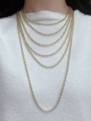 14k Gold Plated 4mm Cable Chain - GP