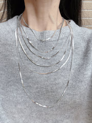 Silver Plated 3mm Magic Herringbone Chain - SP