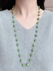 Green Murano Glass Mala Beaded Necklace - SF