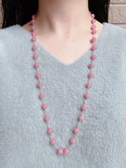 Pink Murano Glass Mala Beaded Necklace - SF