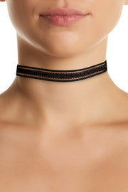 Black Layered Choker Necklace - SP