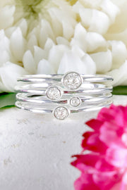 CZ Stack Ring Set - SF