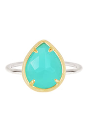 Amazonite Crystal Teardrop Ring - SF