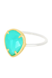 Amazonite Crystal Teardrop Ring - SF