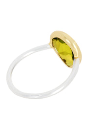 Olive Crystal Teardrop Ring - SF